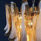 Vintage Murano Caramel Glass Petals Chandelier product image