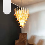 Vintage Murano Caramel Glass Petals Chandelier product image