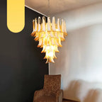 Vintage Murano Caramel Glass Petals Chandelier product image