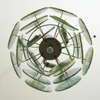Vintage Murano Green Glass Disks Chandelier product image