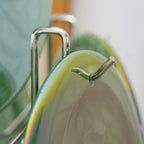 Vintage Murano Green Glass Disks Chandelier product image