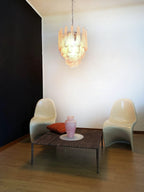 Vintage Murano Pink Glass Petals Chandelier product image