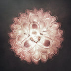 Vintage Murano Pink Glass Petals Chandelier product image