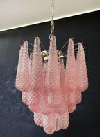 Vintage Murano Pink Glass Petals Chandelier product image