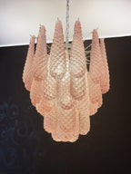 Vintage Murano Pink Glass Petals Chandelier product image