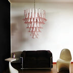 Vintage Murano Pink Glass Petals Chandelier additional product view