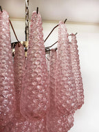 Vintage Murano Pink Glass Petals Chandelier product image