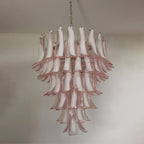 Vintage Murano Pink Glass Petals Chandelier product image