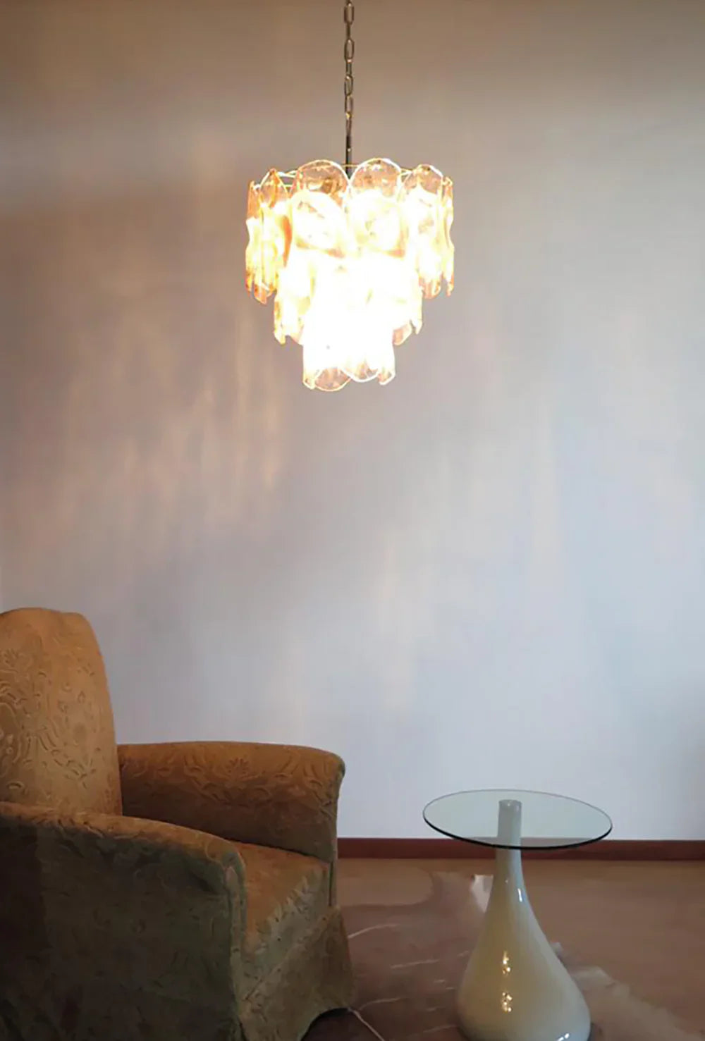 Vintage Murano Pink Glasses Chandelier additional product view
