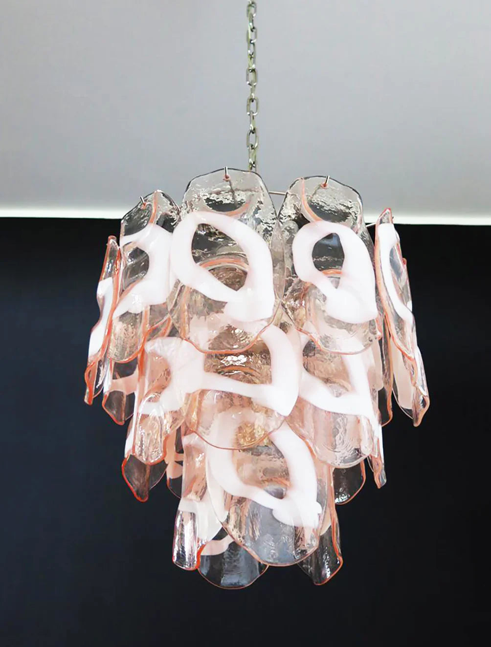 Vintage Murano Pink Glasses Chandelier product image