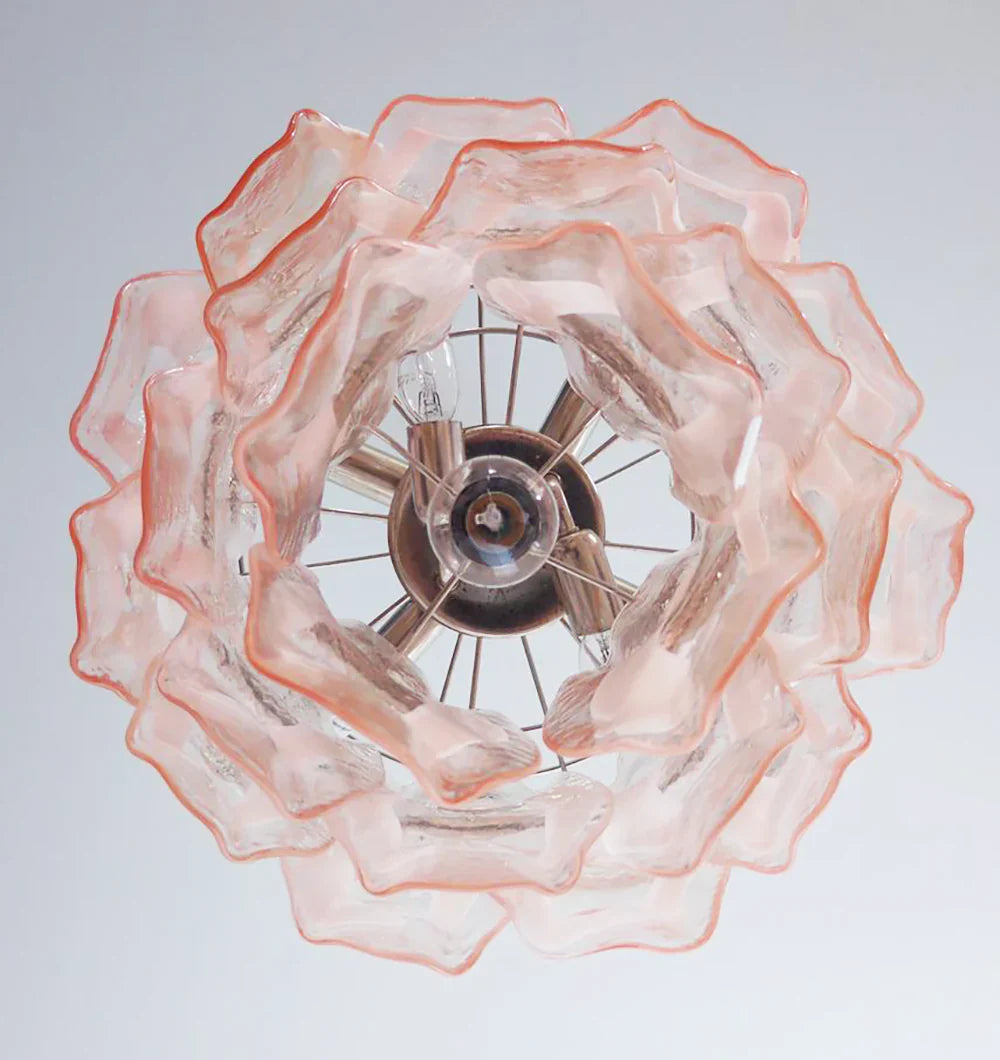 Vintage Murano Pink Glasses Chandelier product image
