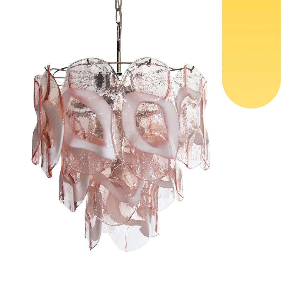 Vintage Murano Pink Glasses Chandelier product image