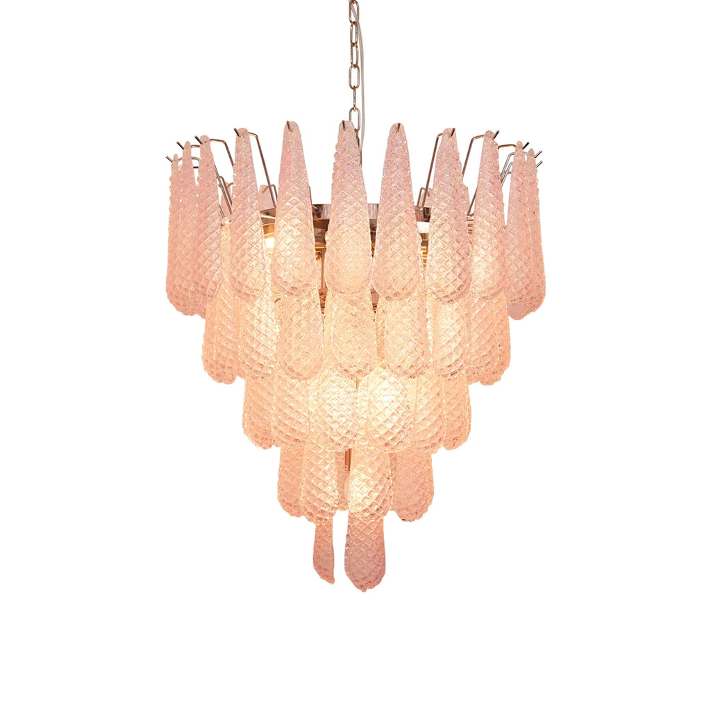 Pink Murano Petal Drop Glass Chandelier product image