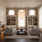 Pink Murano Petal Drop Glass Chandelier product image