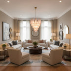 Pink Murano Petal Drop Glass Chandelier product image
