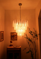 Pink Murano Petal Drop Glass Chandelier product image