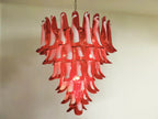 Vintage Murano Red Glass Petals Chandelier product image