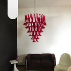 Vintage Murano Red Glass Petals Chandelier product image
