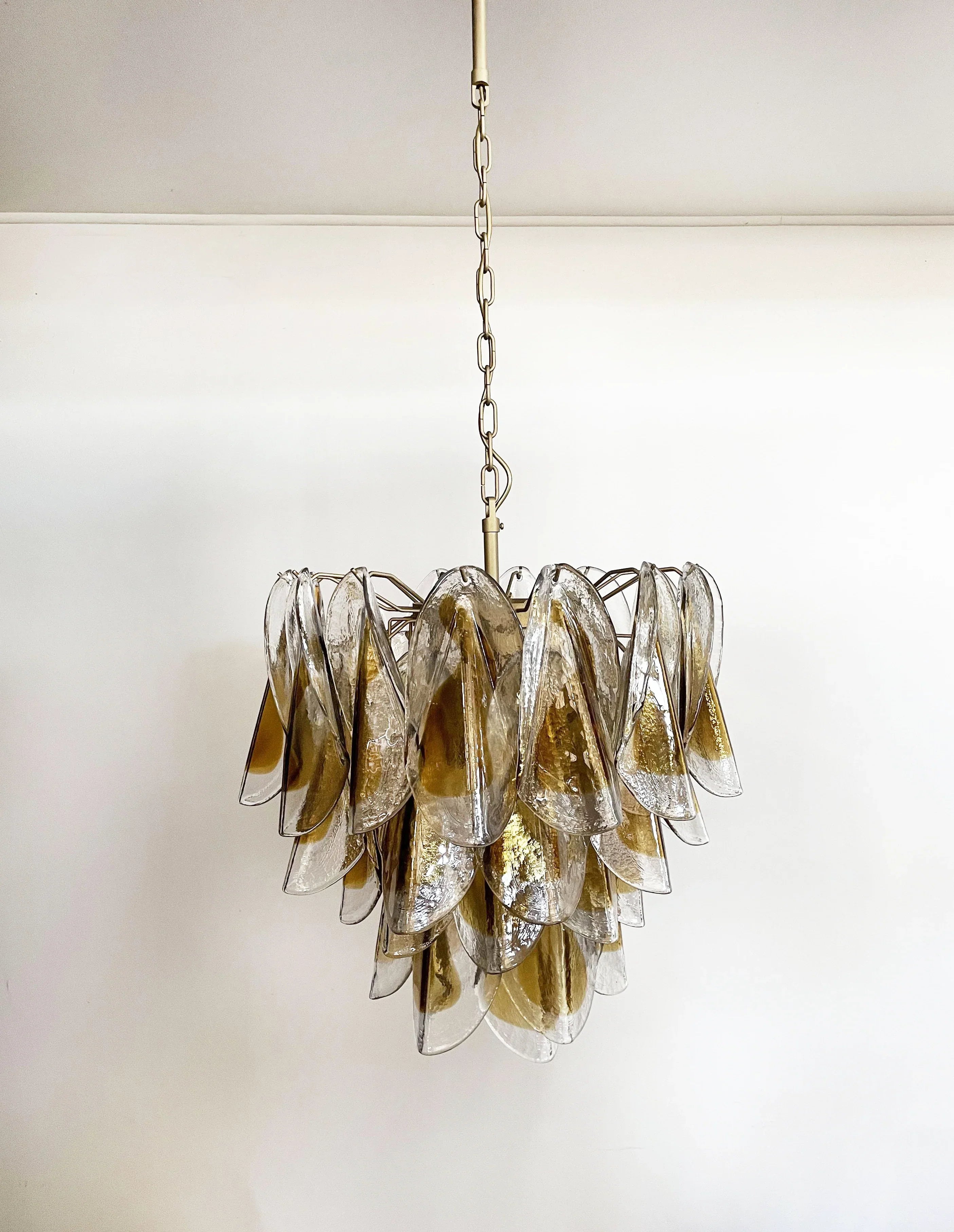 Vintage Murano Swallows Amber Glass Chandelier product image