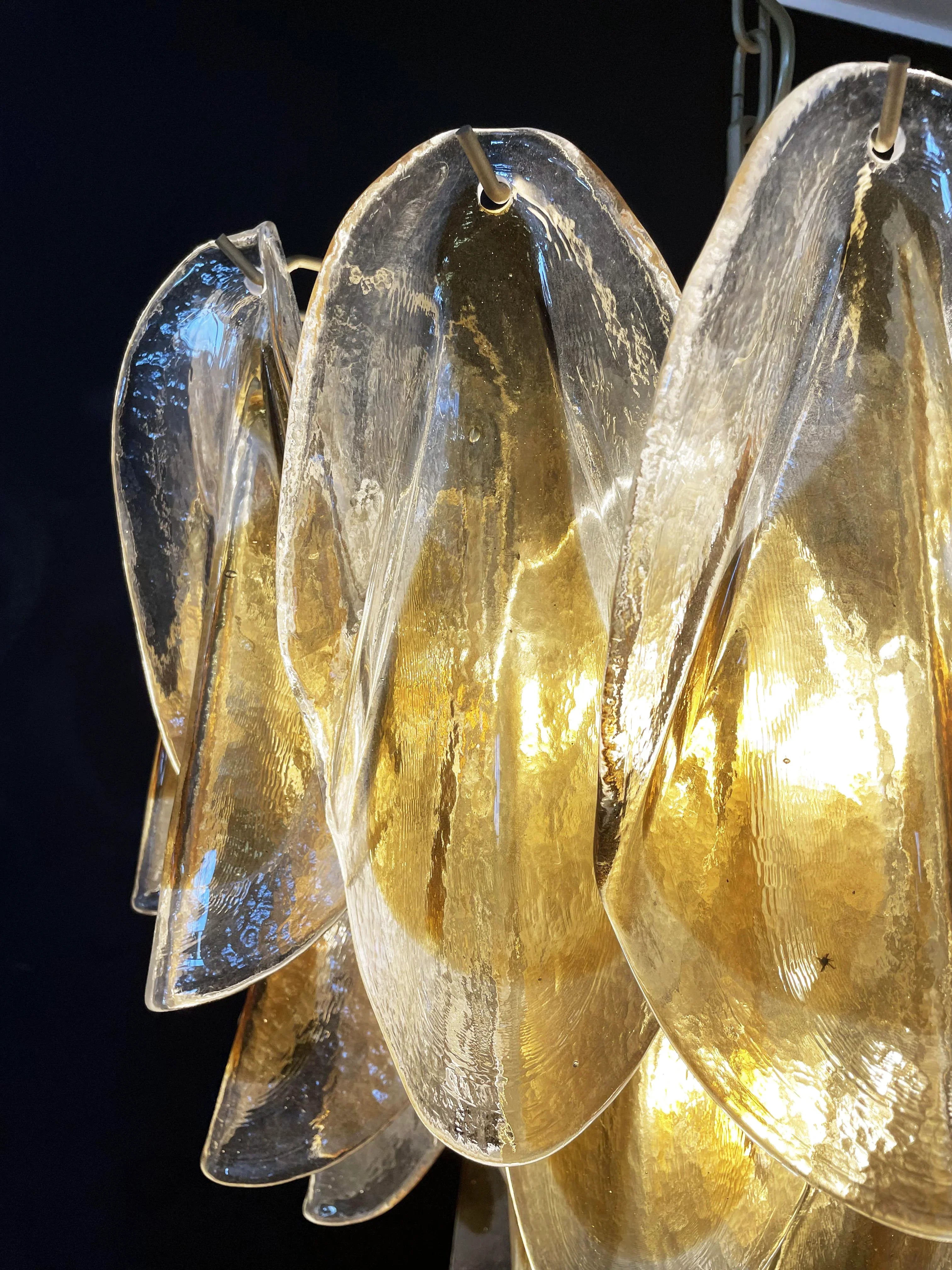 Vintage Murano Swallows Amber Glass Chandelier product image
