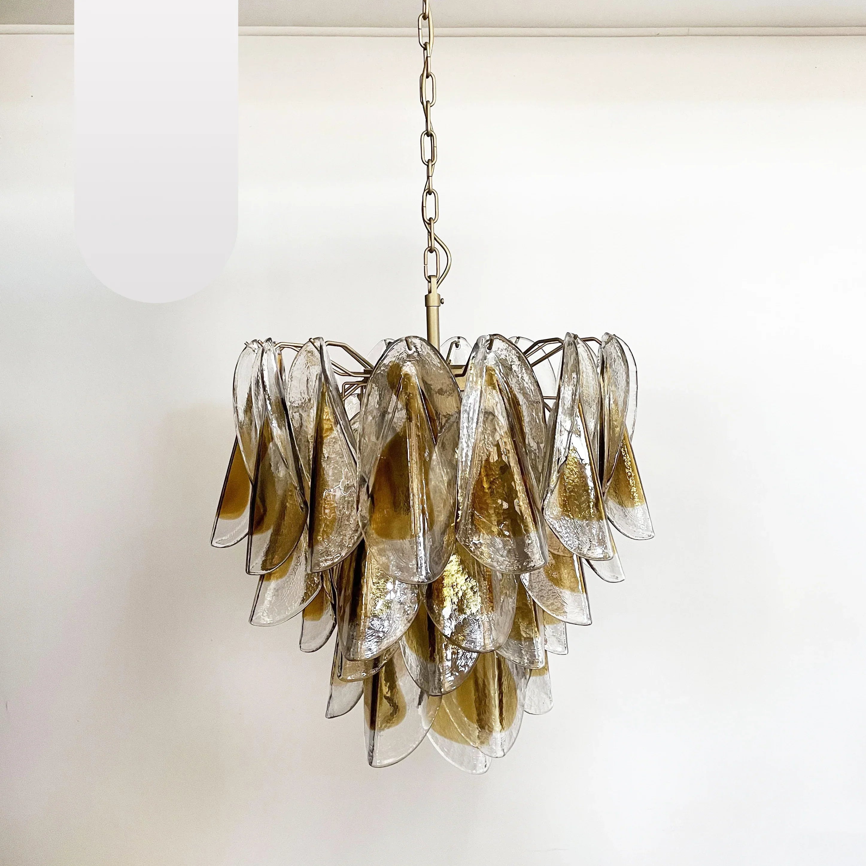 Vintage Murano Swallows Amber Glass Chandelier product image