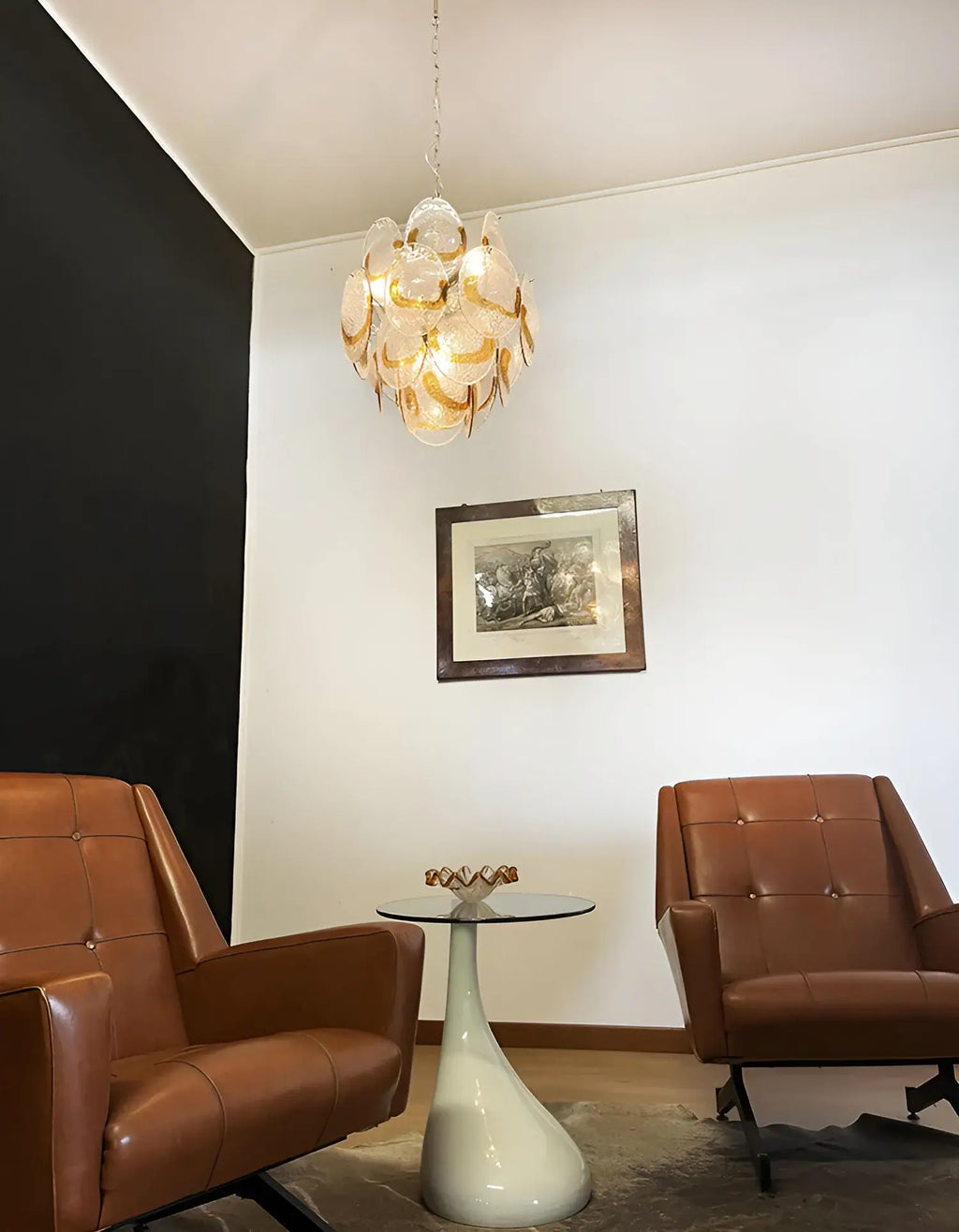 Vintage Murano Transparent Amber Chandelier product image