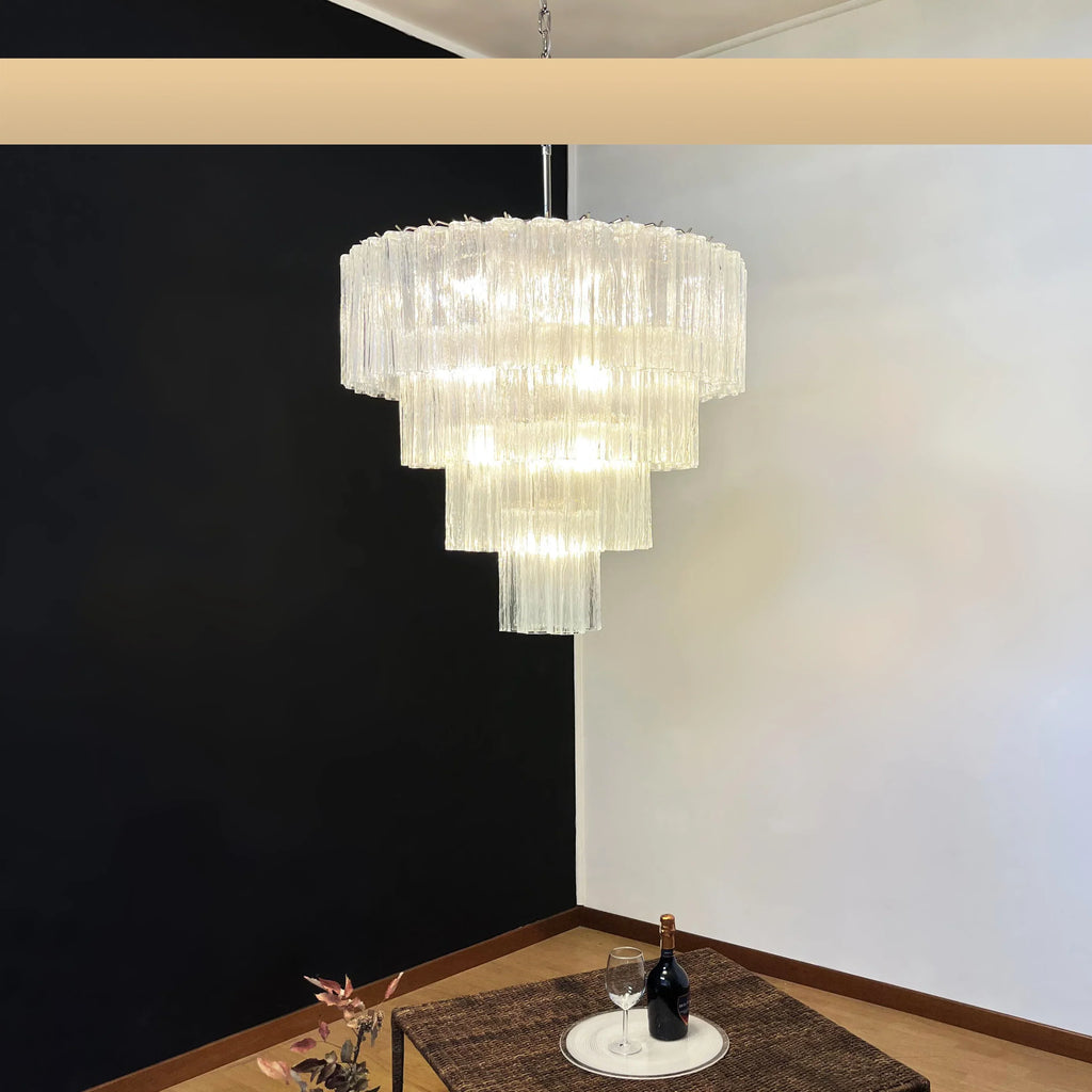 Vintage Murano Transparent Glass Chandelier product image