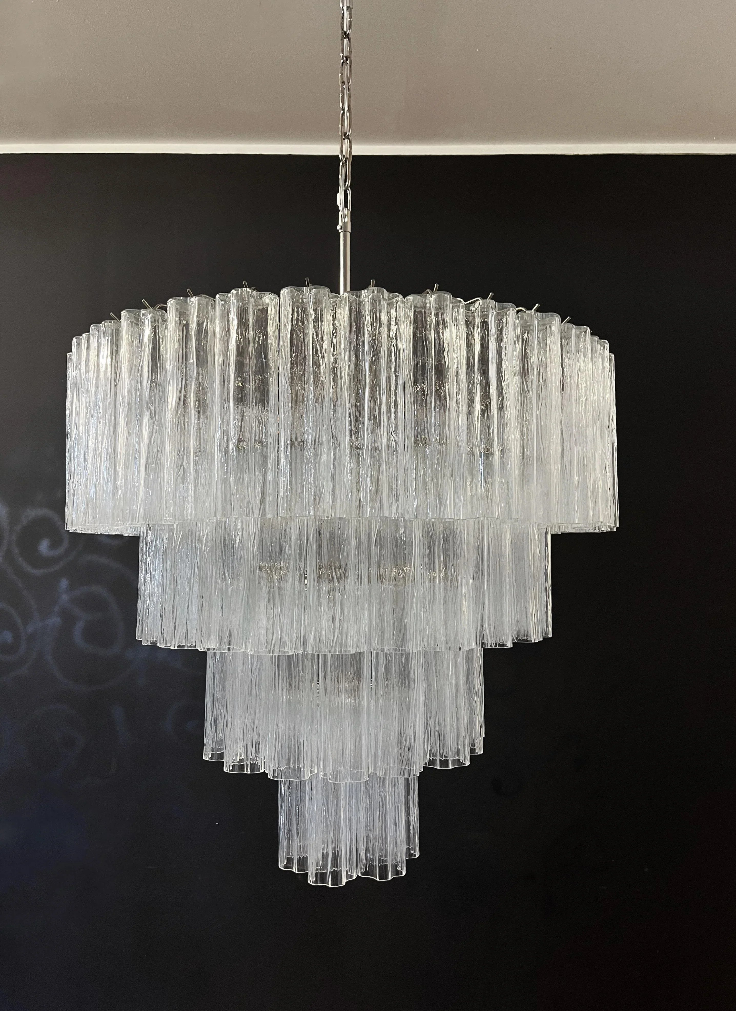 Vintage Murano Transparent Glass Chandelier product image