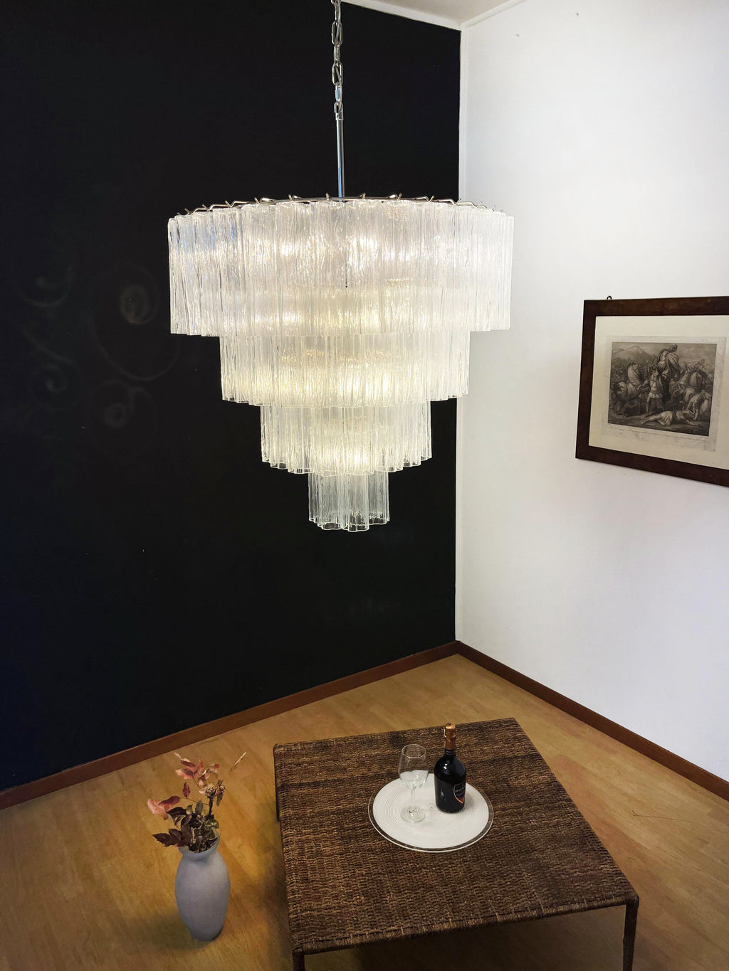 Vintage Murano Transparent Glass Chandelier product image