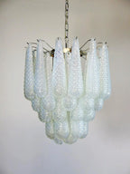 Vintage Murano Transparent Glass Petals Chandelier product image