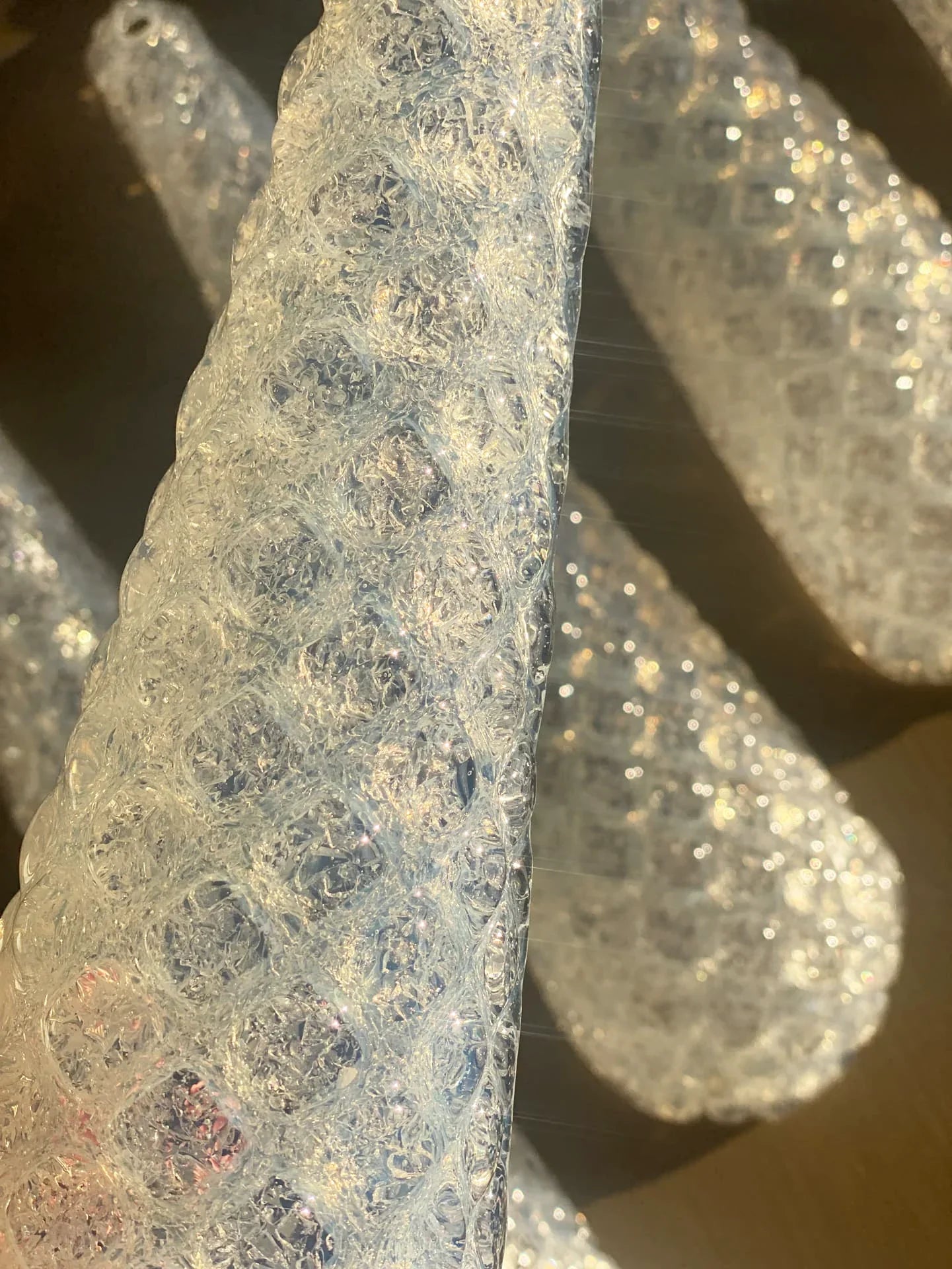 Vintage Murano Transparent Glass Petals Chandelier product image