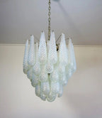 Vintage Murano Transparent Glass Petals Chandelier product image
