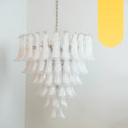 Vintage Murano Transparent Glass Petals Chandelier product image