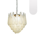 Vintage Murano Transparent Glass Petals Chandelier product image