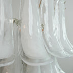 Vintage Murano Transparent Glass Petals Chandelier product image