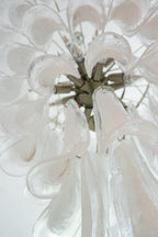 Vintage Murano Transparent Glass Petals Chandelier product image