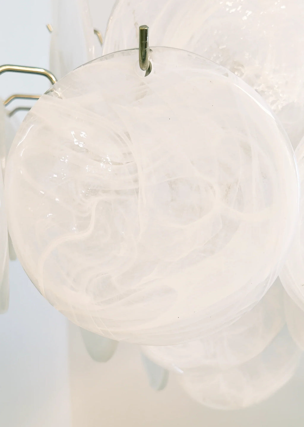 Vintage Murano White Disks Chandelier product image