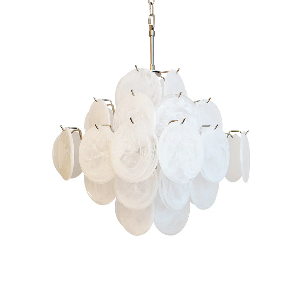 Vintage Murano White Disks Chandelier product image