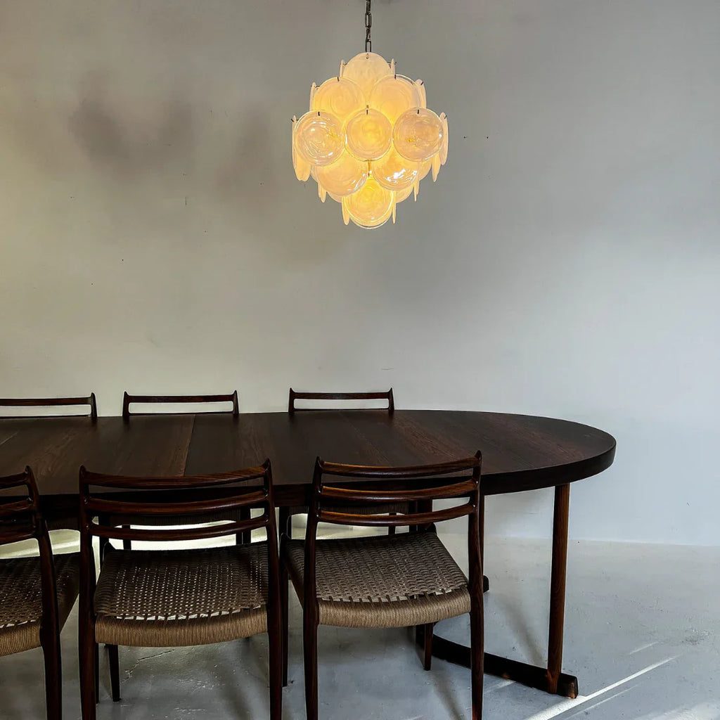 Vintage Murano White Disks Chandelier product image