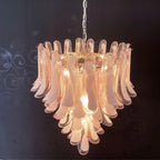Vintage Pink Murano Glass Petals Chandelier product image