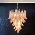 Vintage Pink Murano Glass Petals Chandelier product image