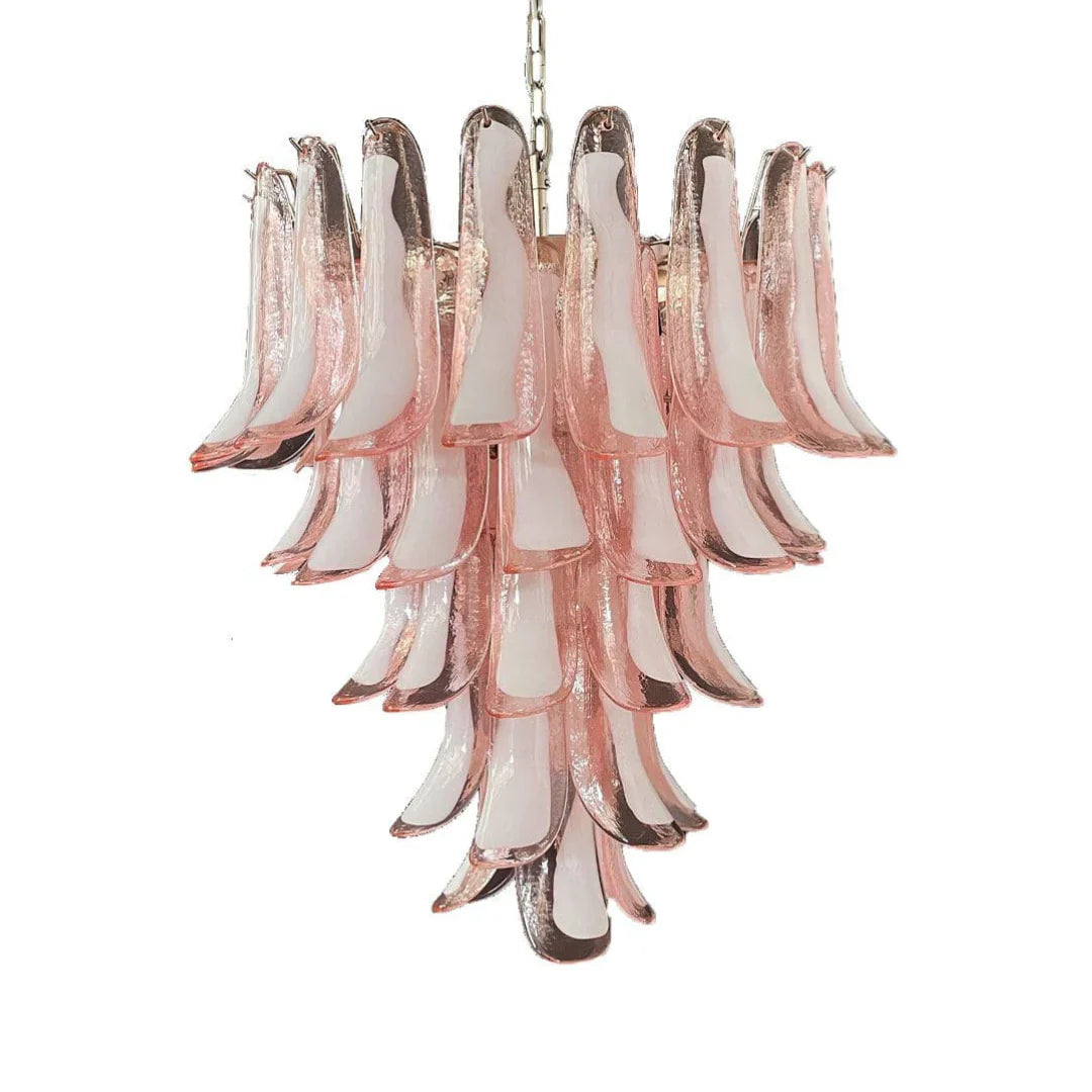 Vintage Pink Murano Glass Petals Chandelier product image