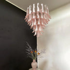 Vintage Pink Murano Glass Petals Chandelier product image