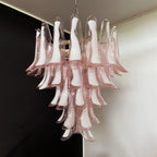 Vintage Pink Murano Glass Petals Chandelier product image