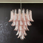 Vintage Pink Murano Glass Petals Chandelier product image