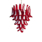 Vintage Red Murano Petals Chandelier by Bling Lighting Studio