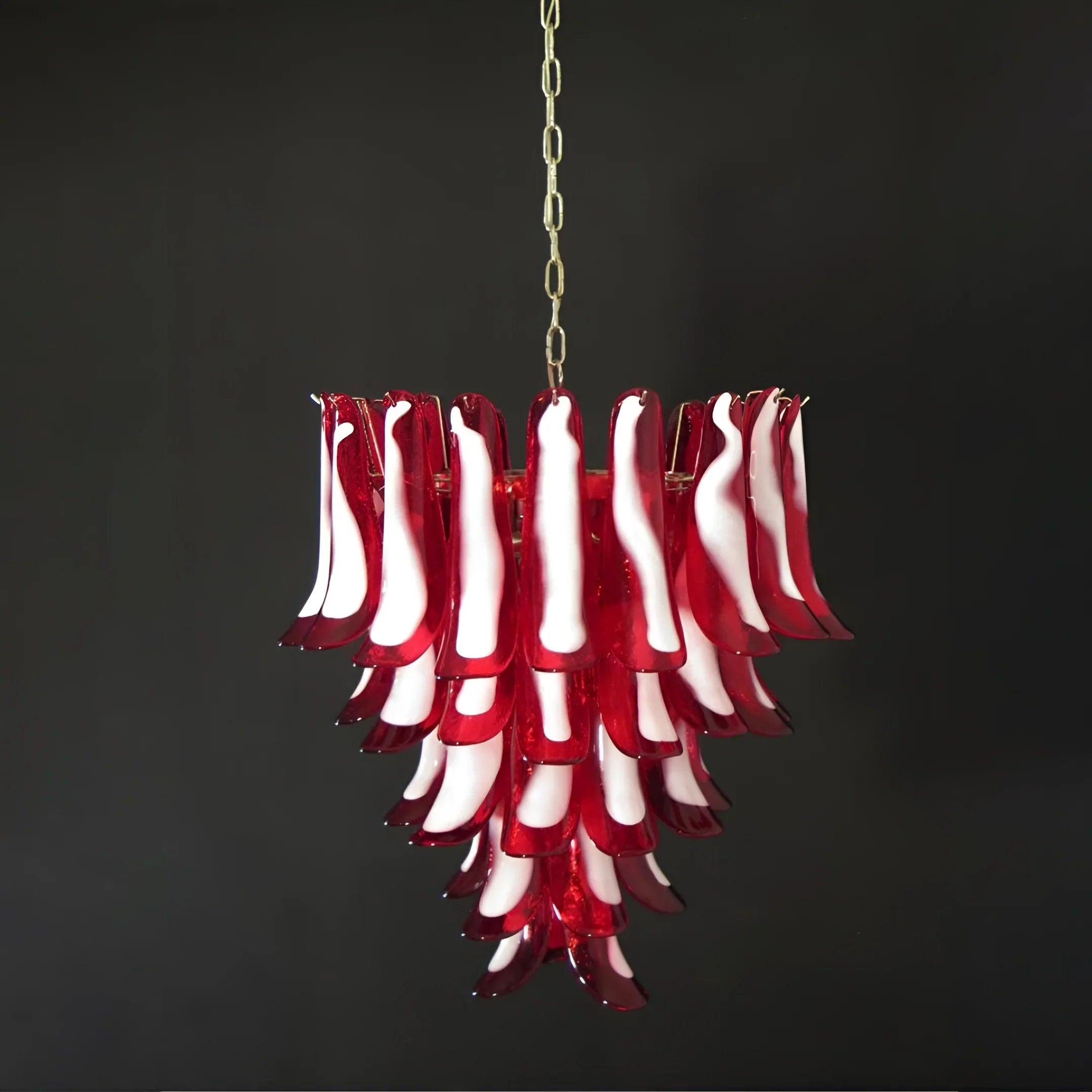 Vintage Red Murano Petals Chandelier product image
