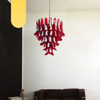 Vintage Red Murano Petals Chandelier product image
