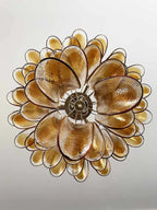 Vintage Transparent Amber Murano Petals Chandelier product image