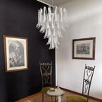 Vintage Transparent Murano Petals Chandelier material and finish detail